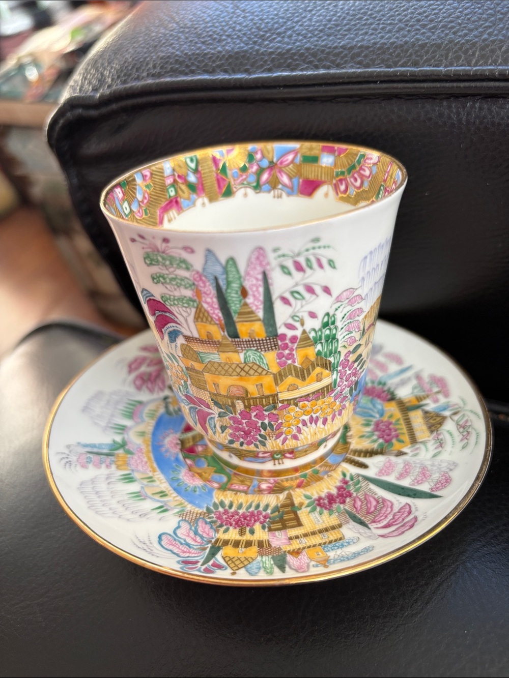 Rare Vintage Lomonosov Imperial Bone Chins Cup And Saucer 22 Kt